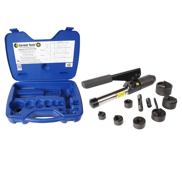 1/2" to 2" Straight Hydraulic Punch Driver Knock-Out Set